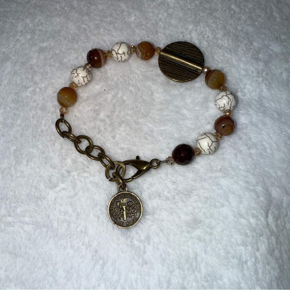 Costume Boutique Beaded Bracelet with Gold Accents